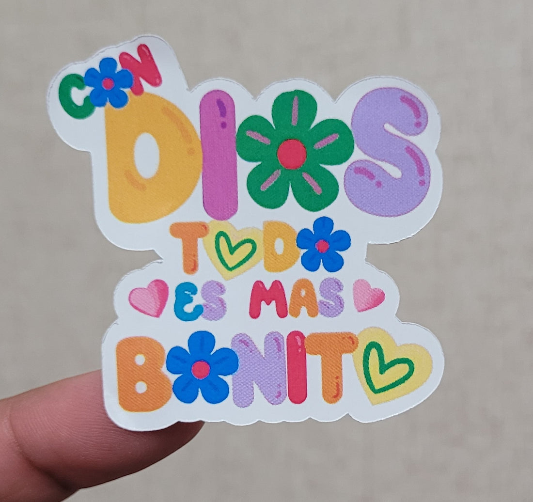 Stickers ALC Die Cut Con Dios todo será