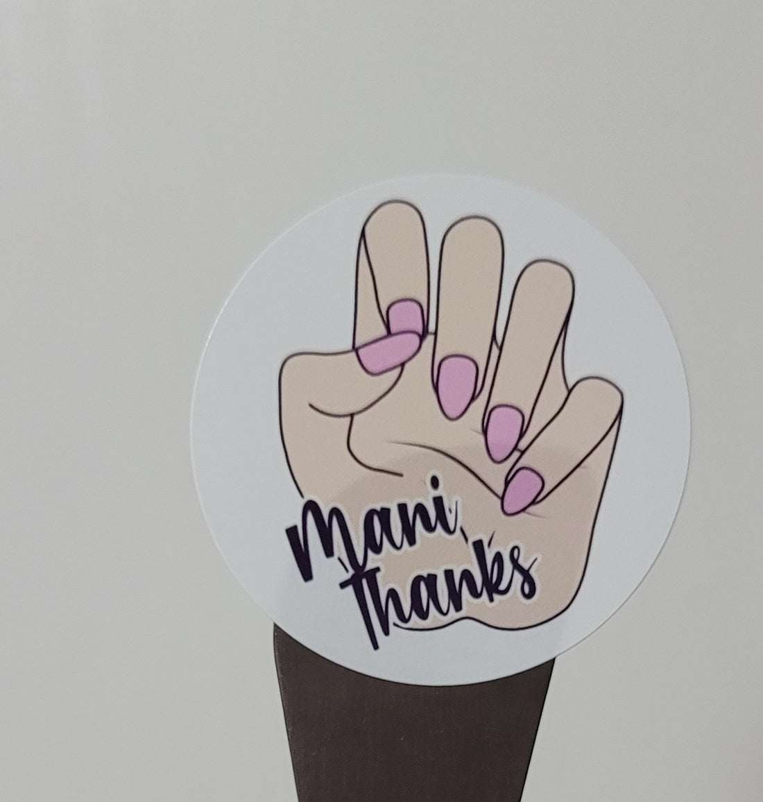 Stickers 1.5&quot; Mani, Thanks