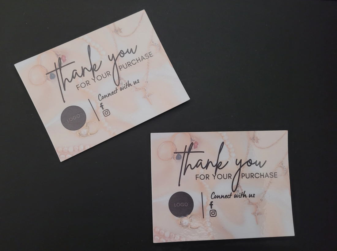 Thank You Card Jewelry Semi- Personalizada