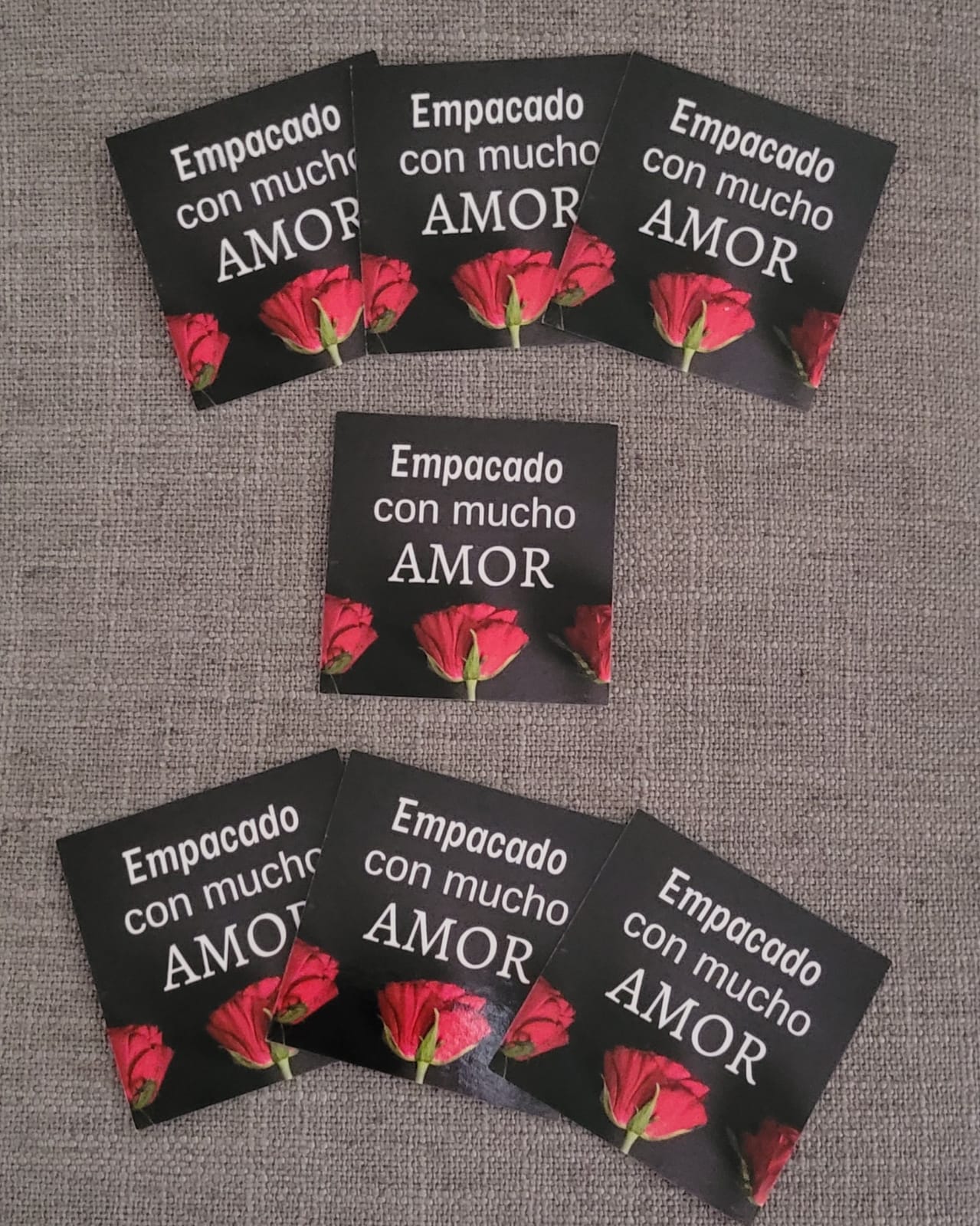 Tarjetas Agradecimiento Empacado con Amor