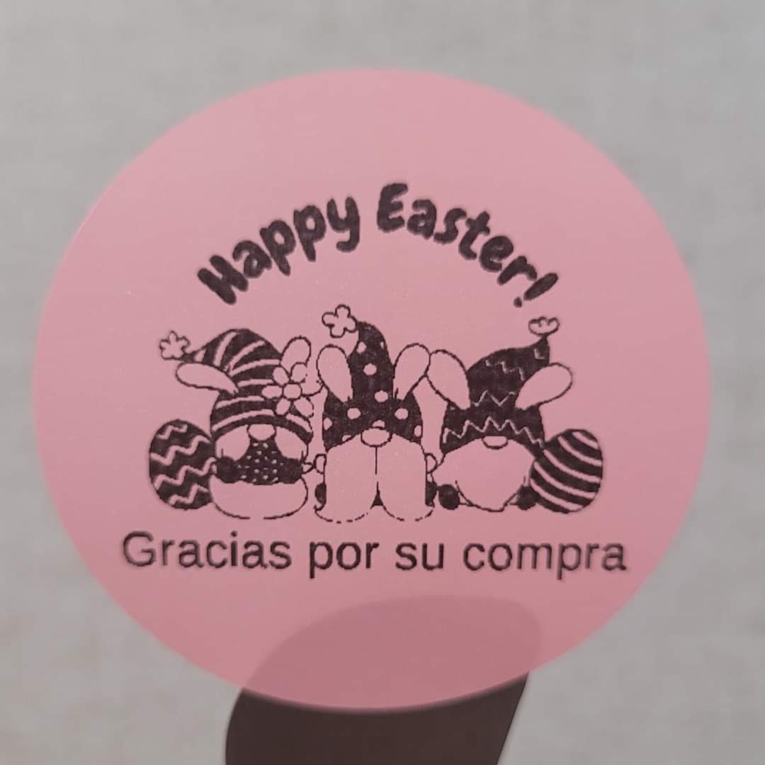 100 Stickers Prediseñados Easter Agradecimiento&quot;
