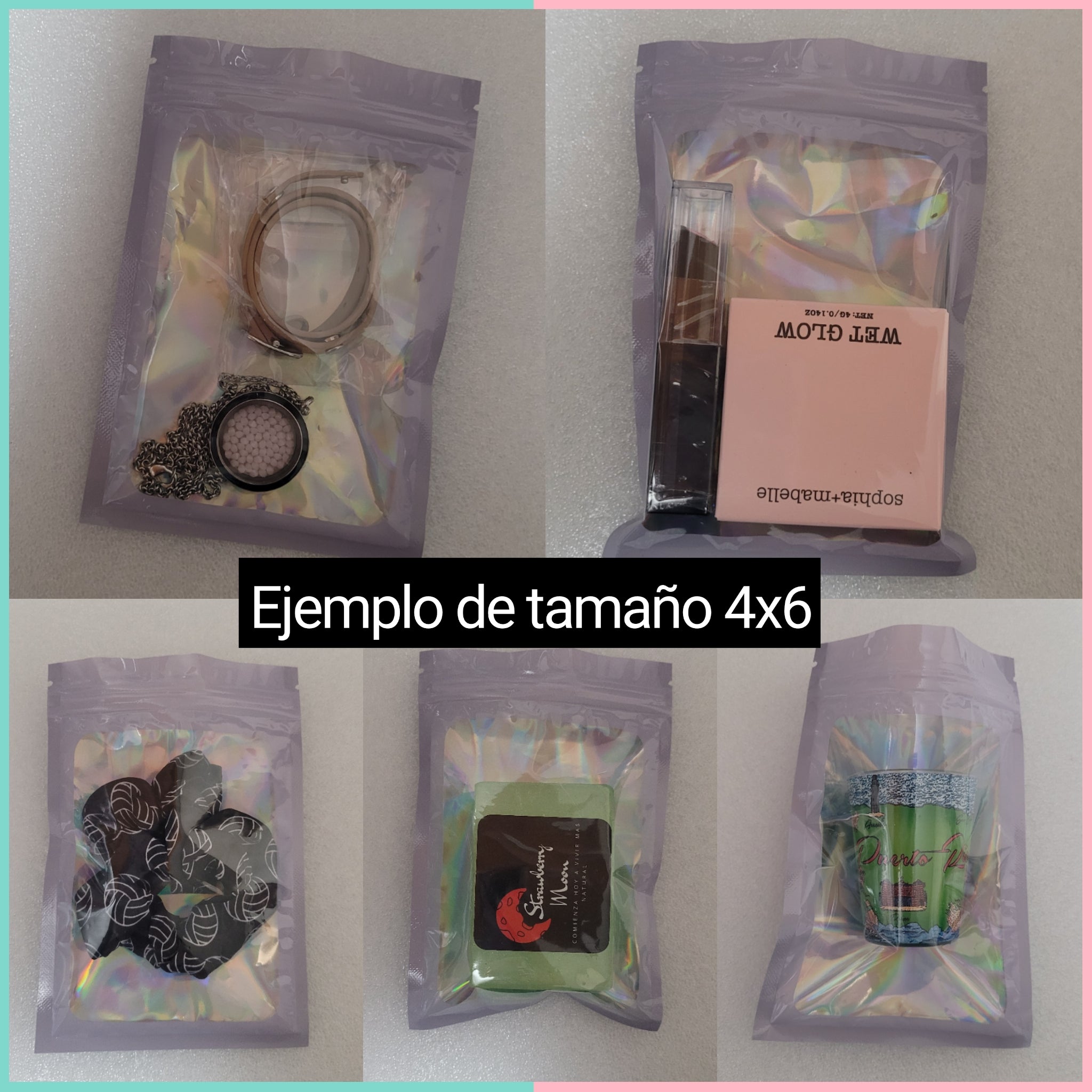 Mini Combo ED 4x6 Bolsas Reusables Holográficas